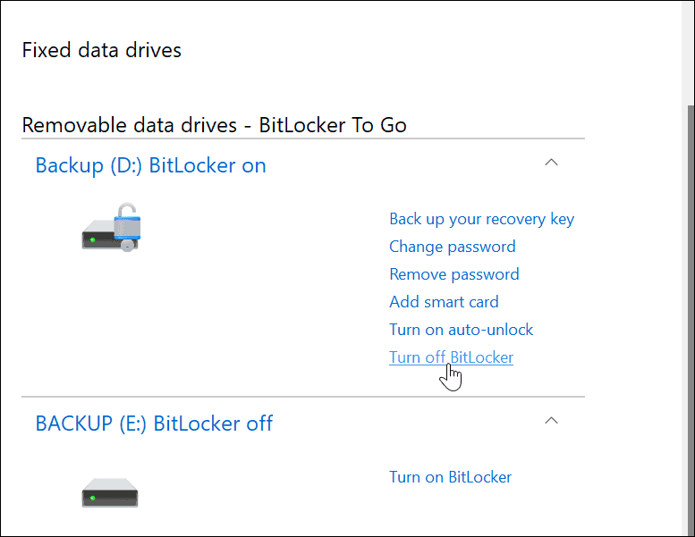 bruk BitLocker to Go på Windows 11