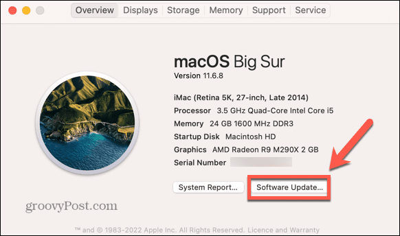 mac programvareoppdatering