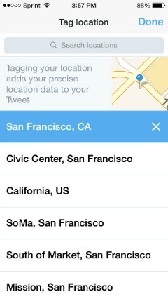 Twitter og Foursquare Partner for å legge til plassering i tweets