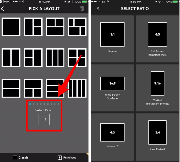 Eksperimenter med forskjellige PicPlayPost-oppsett til du finner hva som fungerer for videoklippene dine.