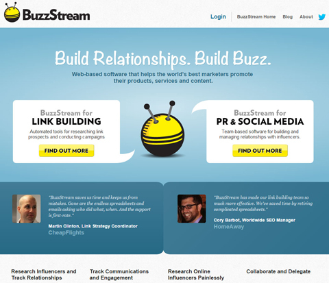 Buzzstream nettsted