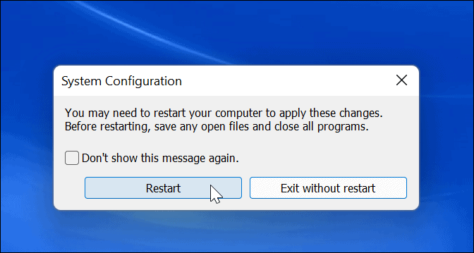 Start Windows 11 på nytt