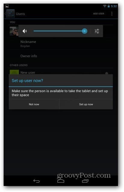 Nexus 7 brukerkontoer - konfigurer bruker nå