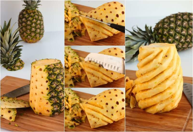 hvordan skrelle ananas