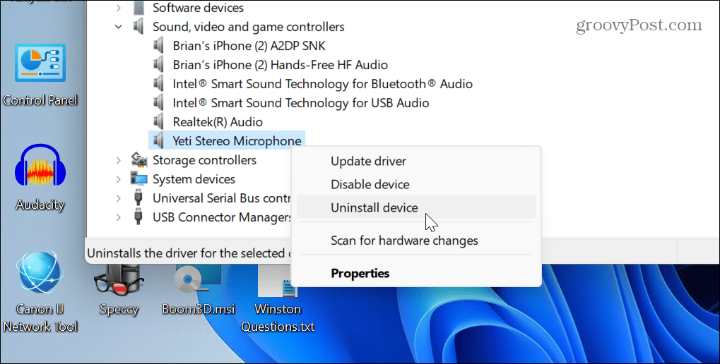 Tilbakestill lydinnstillinger på Windows 11