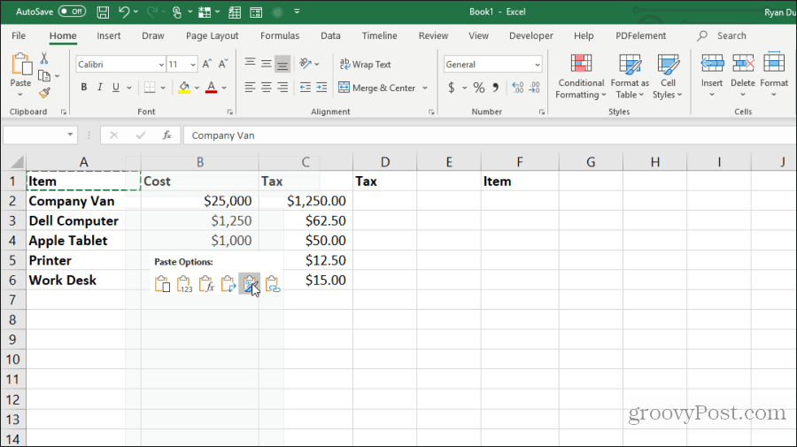kopiere formatering i Excel