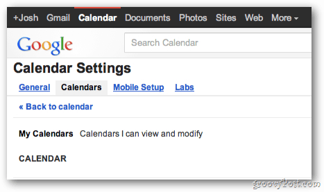 Innstillinger for Google Kalender
