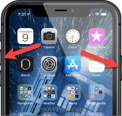 Ta et skjermbilde på en iPhone ved hjelp av knapper