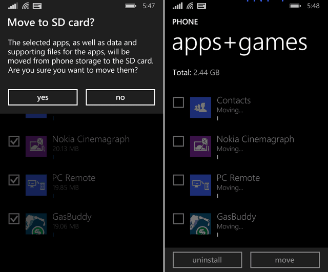 Windows Phone 8.1 Tips: Flytt apper og spill til SD-kortet