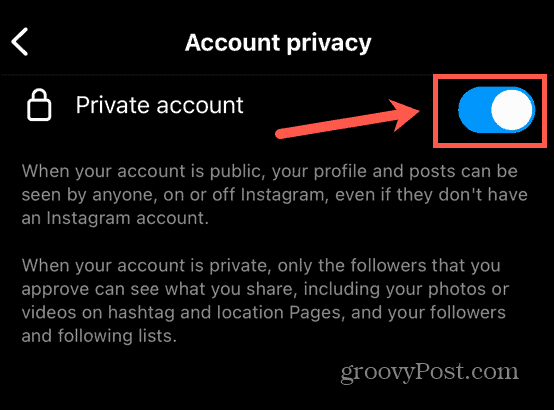 Slå privat på instagram