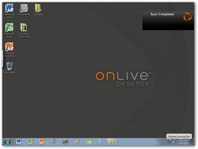 OnLive Desktop: Endre bakgrunnsbilde