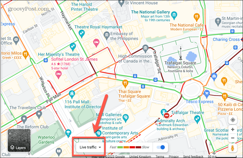 google maps live trafikk