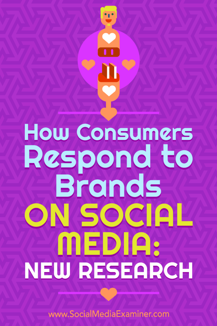 Hvordan forbrukere reagerer på merkevarer på sosiale medier: Ny forskning: Social Media Examiner