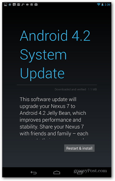 Google Pushing Out Android Jelly Bean 4.2.1-oppdatering for Nexus-enheter