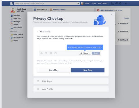 facebook personvernkontroll