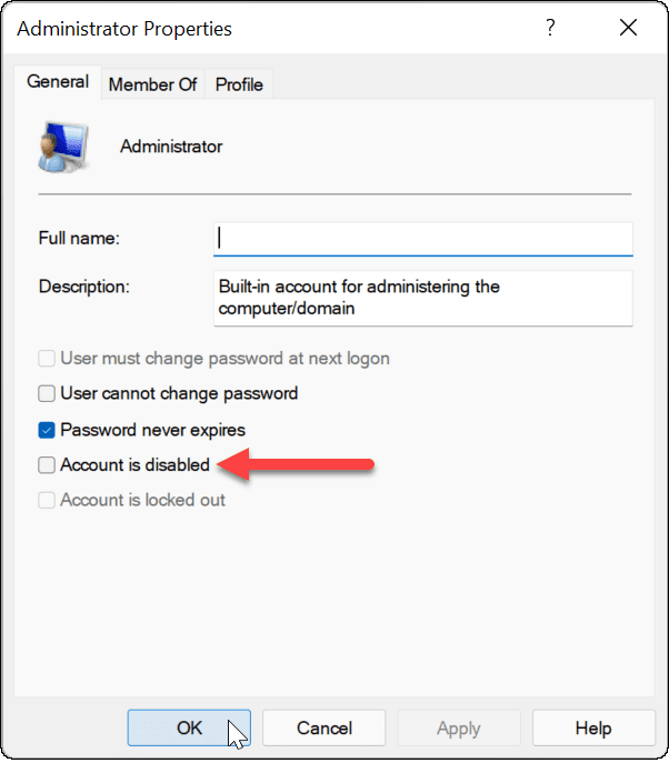 aktiver administratorkonto på Windows 11