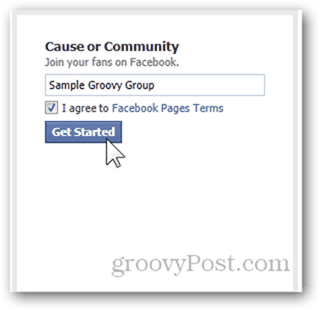 facebook-side opprette facebook-side komme i gang