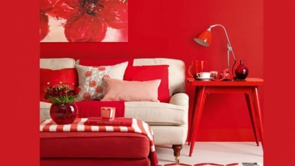 Bruksområder med rødt i dekorasjon