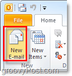 Skriv en ny e-postmelding i Outlook 2010