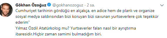 Sterk kritikk fra Gökhan Özoğuz til Yılmaz Özdils dyre bok!