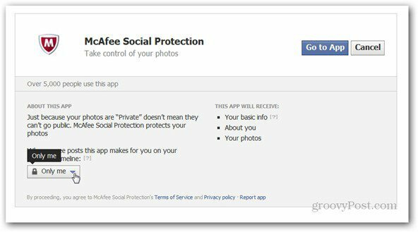 mcaffee sosial beskyttelse tillatelser