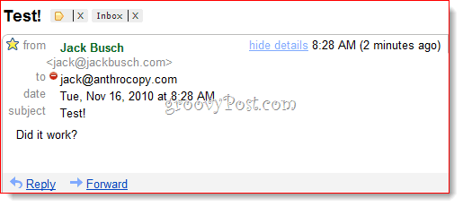 Filtrering av BCC Gmail-meldinger