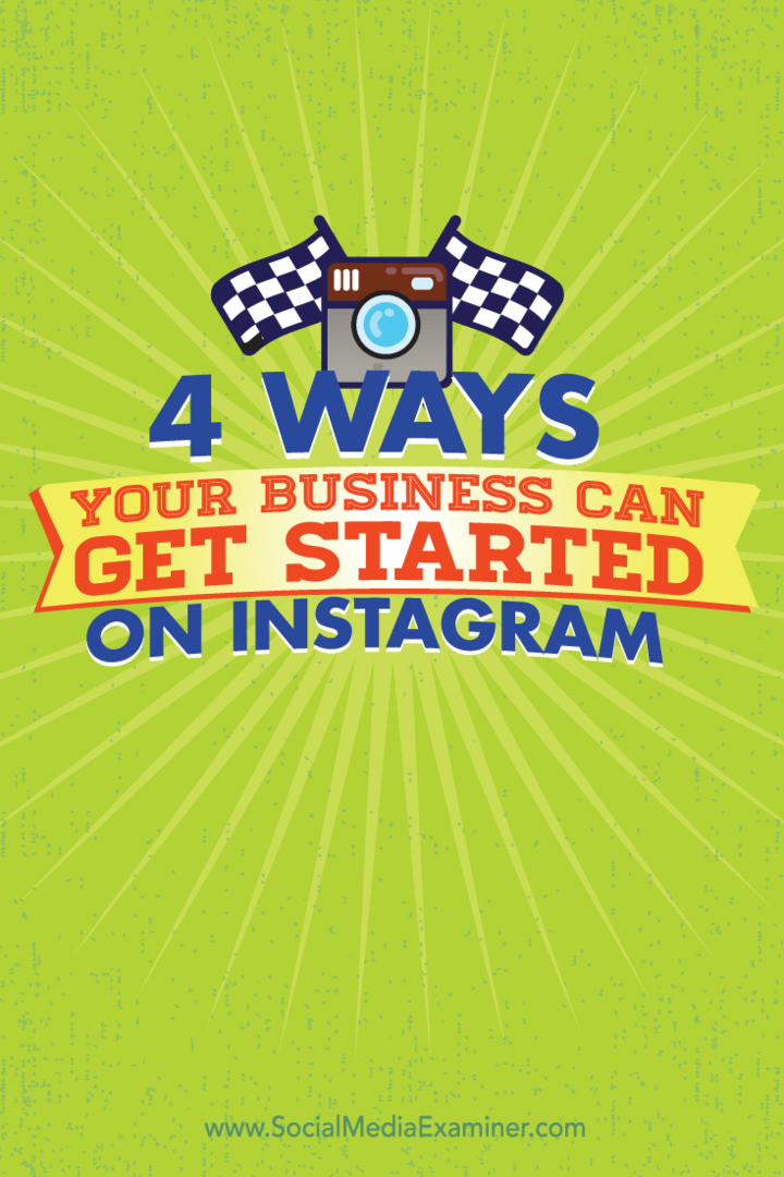 få din virksomhet i gang på instagram