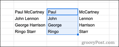 Fyll ut data i Google Sheets