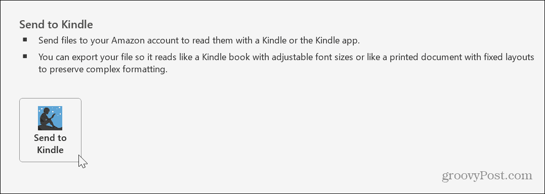 Send Word-dokumenter til Kindle 