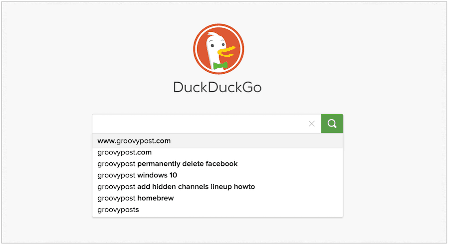 DuckDuckGo nettsted