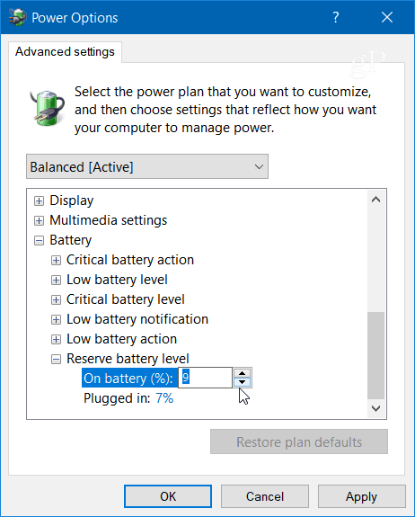 4 Reserver batterinivåprosent