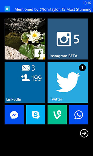 Windows Phone varslingsalternativer