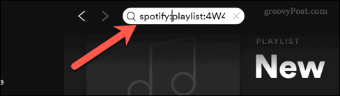 Spotify-søk etter spilleliste URI