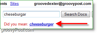 aldri feilstav cheeseburger igjen! google docs har staveforslag 