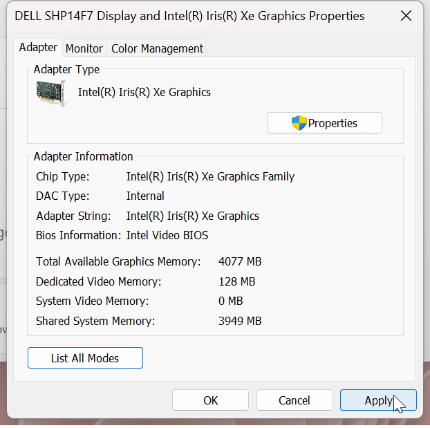 Endre skjermoppløsning på Windows 11