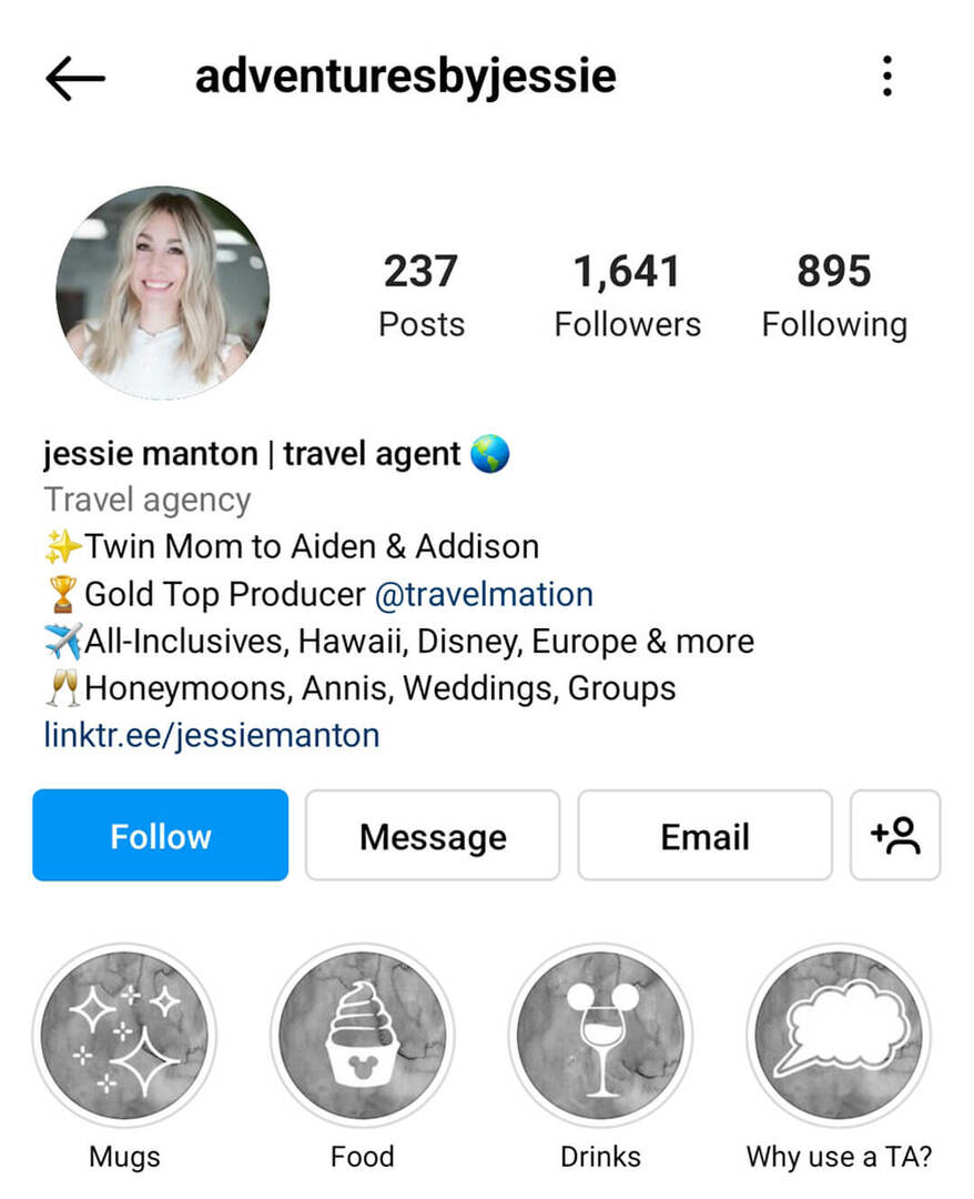 instagram-bio-eventyrbyjessie-bedriftsnavn-eksempel