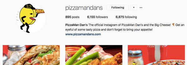 Pizzamandans instagram-konto har vokst gjennom jevn innsats over tid.