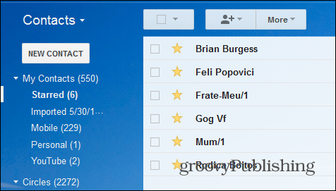 Gmail-stjernekontaktene har hovedrollen