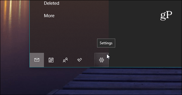 Innstillinger-knapp Windows 10 Mail-app
