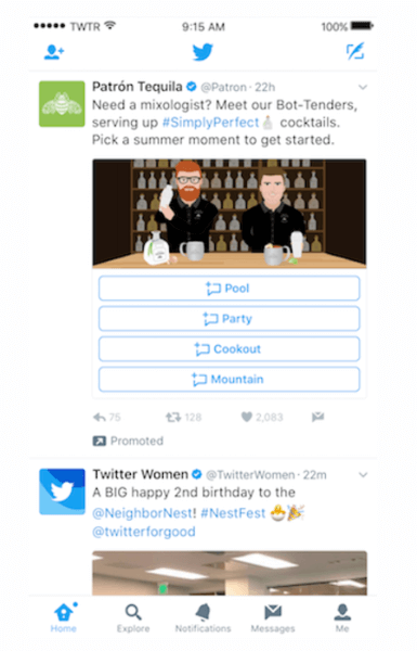 Twitter lanserte nye, tilpassbare Direct Message Cards.
