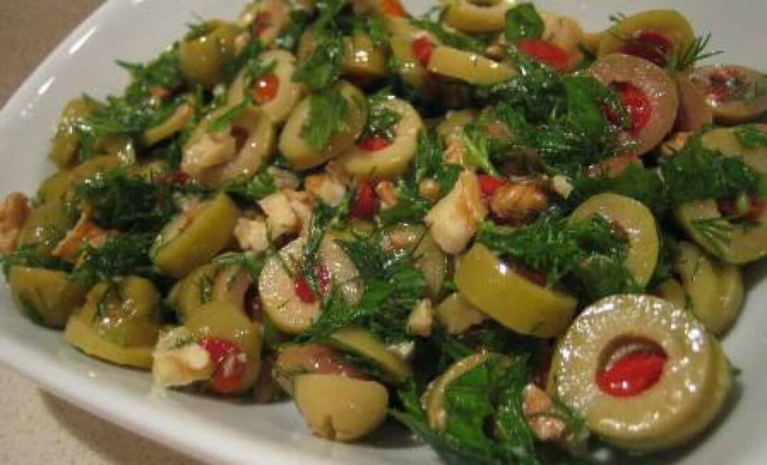 Salaten som vi kan sette på bordene våre med oliven dyrket i hvert hjørne av Tyrkia...