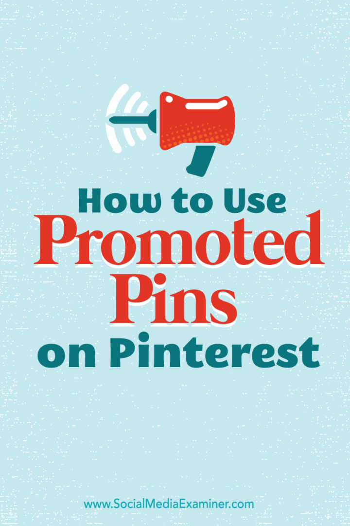 hvordan promotere pins på pinterest