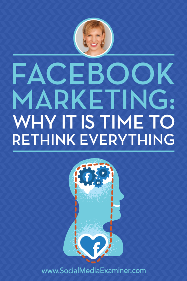 Facebook-markedsføring: Hvorfor det er på tide å tenke over alt med innsikt fra gjest på Social Media Marketing Podcast.