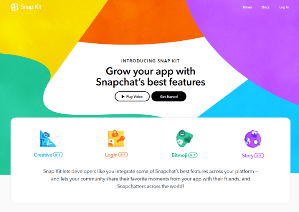 Snap Inc. introduserte Snap Kit, et fullverdig utviklersett som lar app-produsenter bringe noen av de beste delene av Snapchat til appene sine.