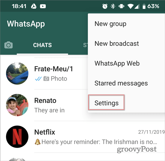 WhatsApp slutter å legge til grupper Innstillinger