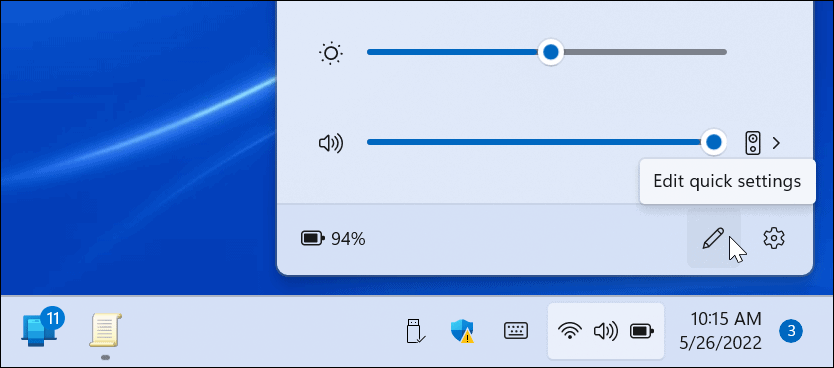 Forhindre redigeringer av hurtiginnstillinger på Windows 11
