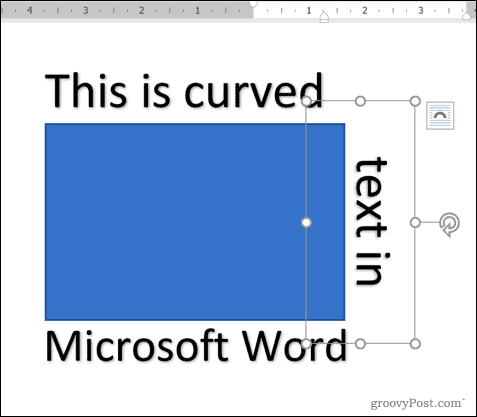 Legge til WordArt-tekst rundt en firkantet form i Word