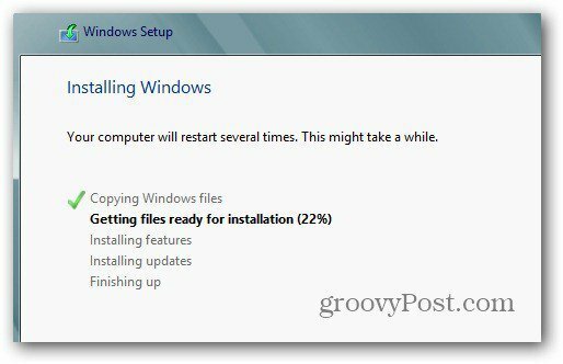 Installere Windows 8
