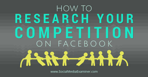 undersøk konkurransen din på facebook