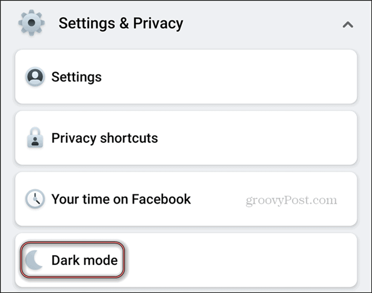 Facebook Dark Mode Android Innstillinger Personvern Dark Mode